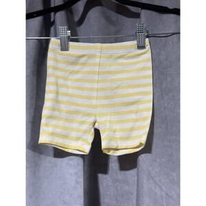 First Impressions Baby Girl's White Striped Biker Shorts Size 12M